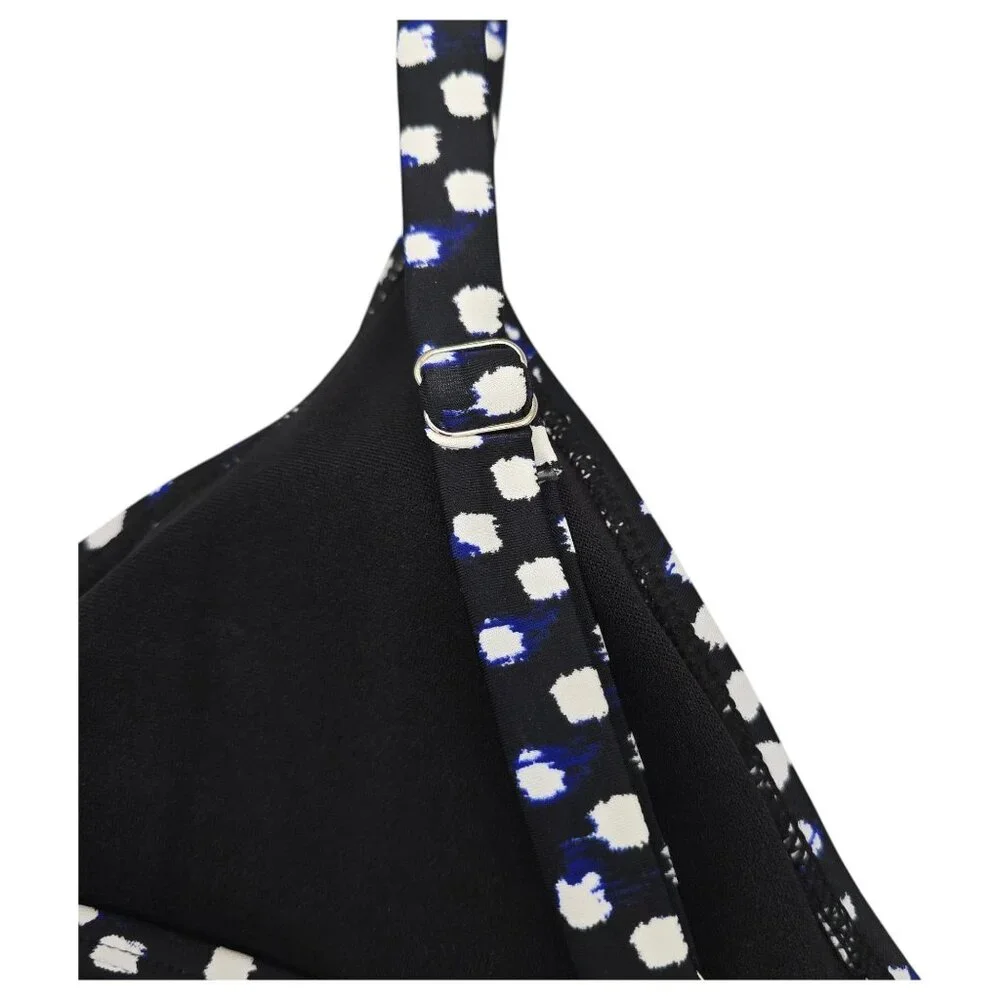 Jaclyn Smith One Piece Swimsuit Polka Dot Black White Layered Womens Size 20 - Picture 12 of 14